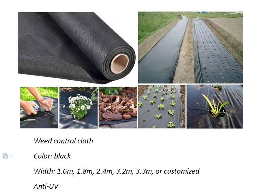 -- Weed control. -- Eco-friendly. -- Harmless, anti-bacterial, UV protection. -- Strong strength and elongation, soft, light weight, non-toxic. -- Excellent property of air through.