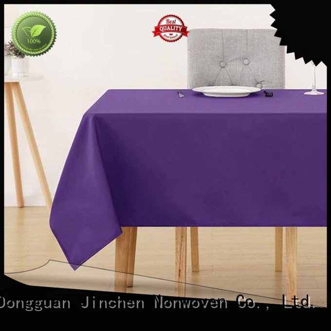 Jinchen waterproof fabric tablecloths with customized service for restaurant