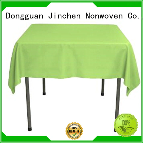 Jinchen high quality nonwoven tablecloth with printing for dinning room