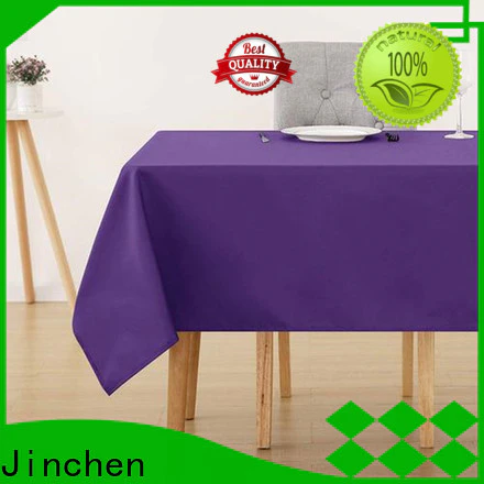 Jinchen waterproof non woven fabric tablecloth timeless design for restaurant